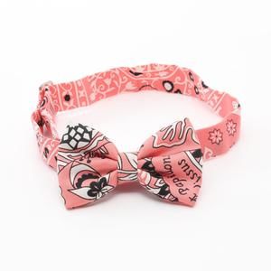 Hermes HERMES Nouveau Papillon FLEURS ET PAPILLONS DE TISSU Rose Malabar Necktie